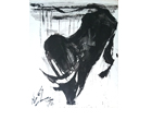 AV111<br>
Charging Bull<br>
Acrylic on Canvas<br>
36 x 30 inches<br>
Available