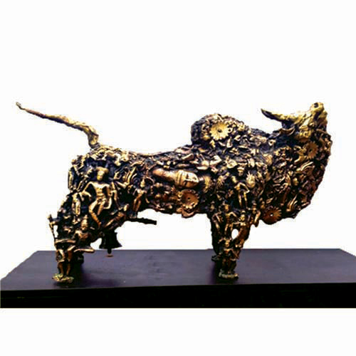 EL24 
Bull - III / Interface 
Bronze on Granite 
40 x 17.5 x 21 inches 
Unavailable (Can be commissioned)
