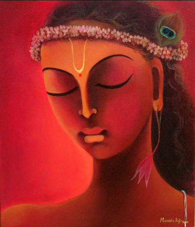 MR03 
Krishna 
Acrylic on canvas 
21 x 18 inches 
Unavailable (Can be commissioned)