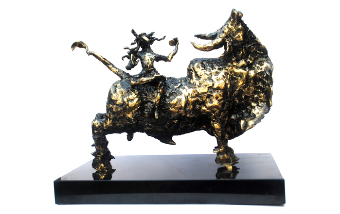 EL0050
Shiva with Bull
Bronze on Granite
21 x 8 x 17.5 inches
Unavailable (Can be commissioned)