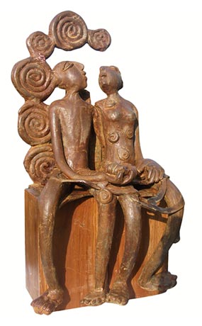 Rohini Reddy 
RR03 
Couple 
Bronze 
18 x 8 x 6 inches 
Unavailable (Can be commissioned)