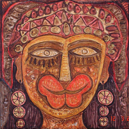 SA02 
Hanuman - II 
Acrylic on canvas 
12 x 12 inches 
Unavailable (Can be commissioned)