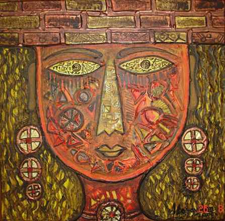 SA05 
Tribal Queen 
Acrylic on canvas 
12 x 12 inches 
Unavailable (Can be commissioned)