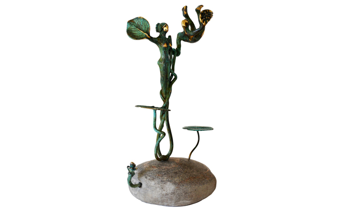 YSC0029
Blossoming Love – VIII
Oxidized Bronze and Stone
12 x 10 x 25 inches
Unvailable 