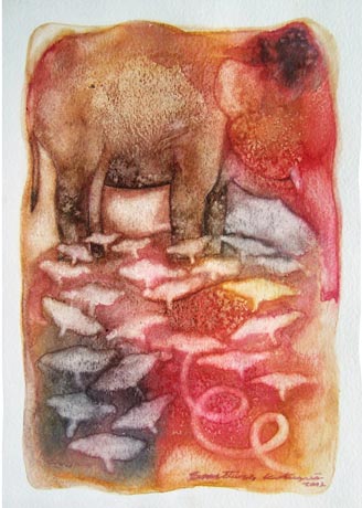 SKWA2 
Untitled - II 
Water colour on paper 
11 x 8 inches 
Available