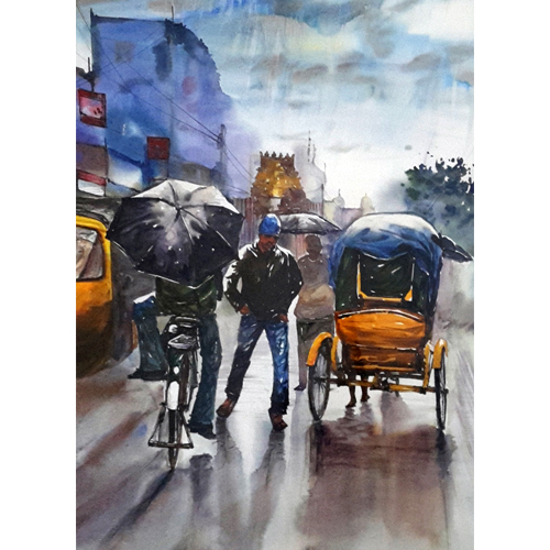 SP1 
Madras - a reflection - 1 
Watercolour on paper 
28 x 20 inches 
Unavailable (Can be commissioned)