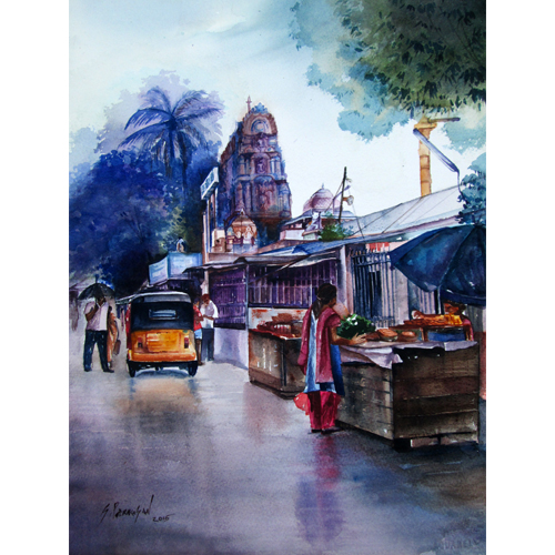 SP16 
Madras - a reflection - 16 
Watercolour on paper 
16 x 11.5 inches 
Unavailable (Can be commissioned)