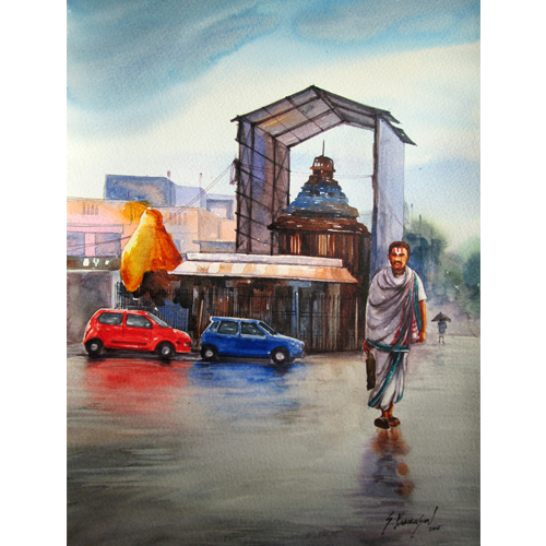 SP17 
Madras - a reflection - 17 
Watercolour on paper 
16 x 11.5 inches 
Unavailable (Can be commissioned)