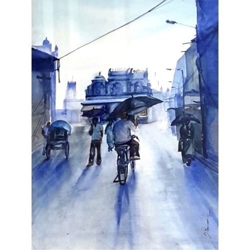 SP19 
Madras - a reflection - 19 br>
Watercolour on paper 
16 x 11.5 inches 
Unavailable (Can be commissioned)