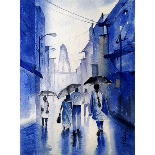 SP21  
Madras - a reflection - 21  
Watercolour on paper 
16 x 11.5 inches 
Unavailable (Can be commissioned)