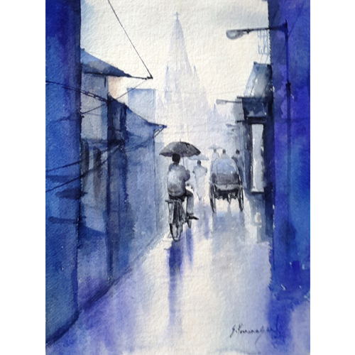SP23 
Madras - a reflection - 23  
Watercolour on paper 
16 x 11.5 inches 
Unavailable (Can be commissioned)