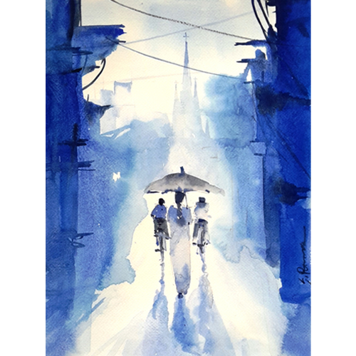 SP24 
Madras - a reflection - 24  
Watercolour on paper 
12.5 x 9.5 inches 
Available