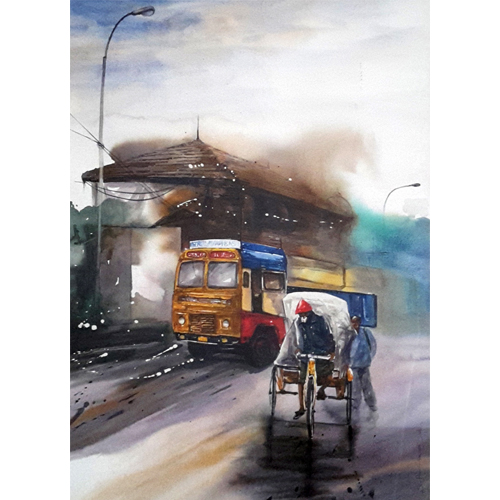 SP5 
Madras - a reflection - 5  
Watercolour on paper 
28 x 20 inches 
Unavailable (Can be commissioned)