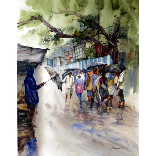 SP8 
Madras - a reflection - 8 
Watercolour on paper 
38 x 29 inches 
Unavailable (Can be commissioned)