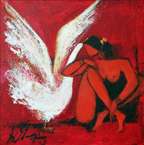 AV36  
Message of Love 4  
Acrylic on canvas 
12 x 12 inches 
Unavailable (Can be commissioned)